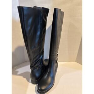 La Canadienne Women's Hogan Block Heel Leather Riding Boot 7.5M